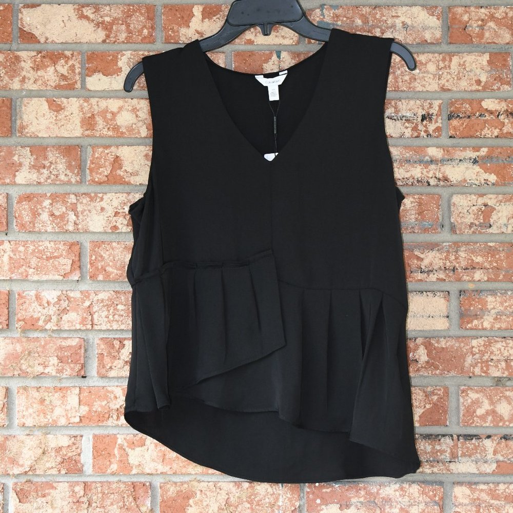 Calvin Klein Black Sleeveless Top NWT - Picture 1 of 3